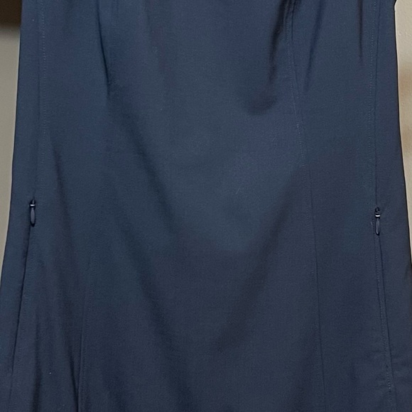 Theory Helaina Sleeveless Shift Dress in Stretch Italian Summer Wool NAVY BLUE - Picture 4 of 13